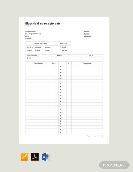Electric Panel Schedule Template Free Lx Series Panel Schedule Template Download 172