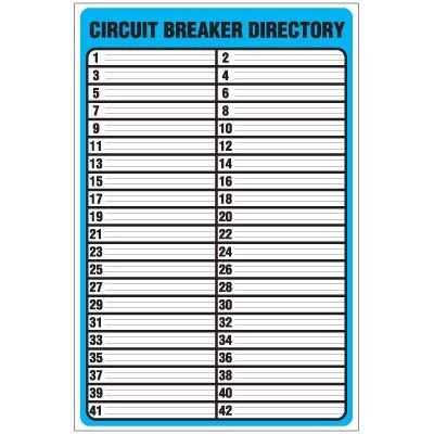 Electrical Panel Labels Template Printable Circuit Breaker Panel Labels