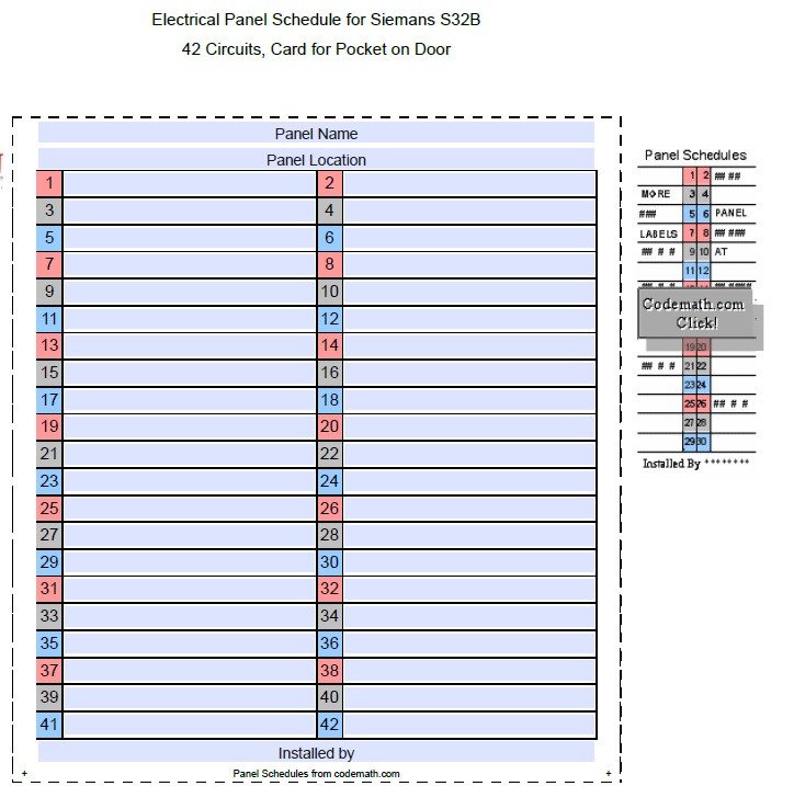 Electrical Panel Schedule Excel Template 5 Free Panel Schedule Templates In Ms Word and Ms Excel