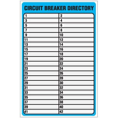 Electrical Panel Schedule Template Excel Circuit Breaker Directory Template