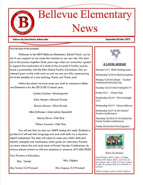Elementary School Newsletter Template Elementary School Newsletter Templates to Pin On