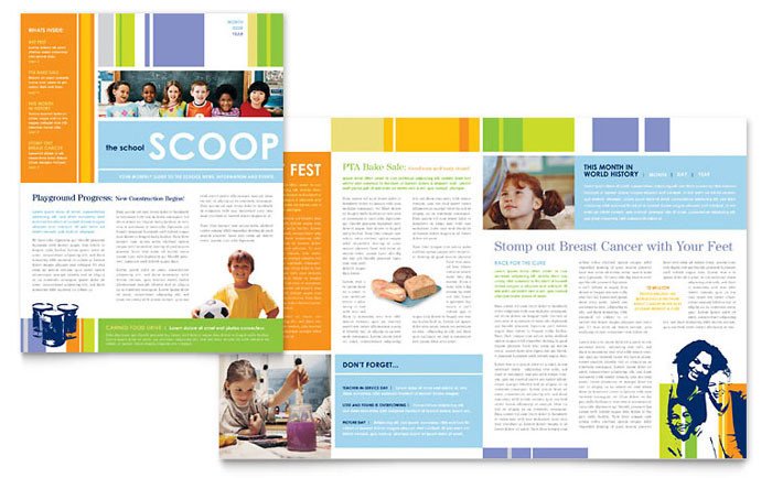 Elementary School Newsletter Template Learning Center & Elementary School Newsletter Template Design