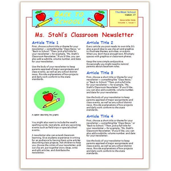 Elementary School Newsletter Template where to Find Free Church Newsletters Templates for
