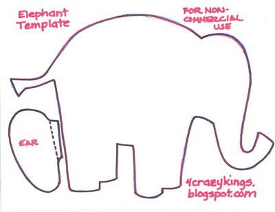 Elephant Cut Out Template Elephant Cut Out Templates