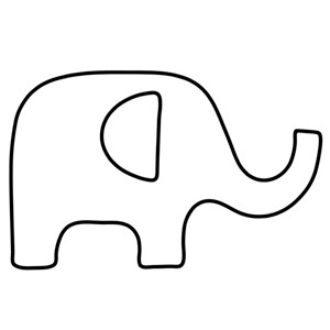 Elephant Cut Out Template Free Applique Patterns