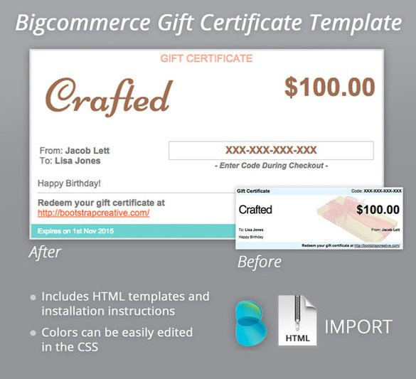 Email Gift Certificate Template 7 Email Gift Certificate Templates Free Sample Example