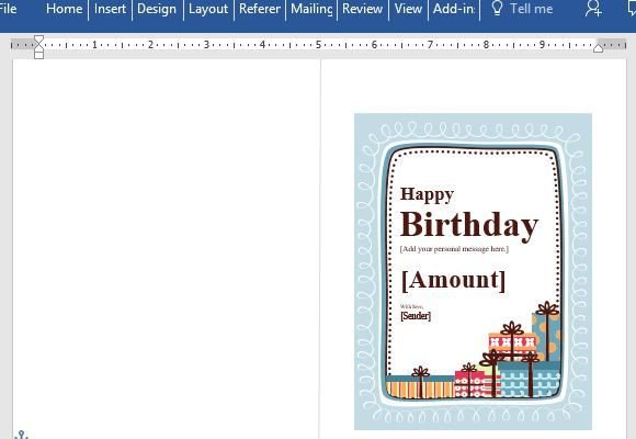 Email Gift Certificate Template Birthday Gift Certificate Card Template for Word