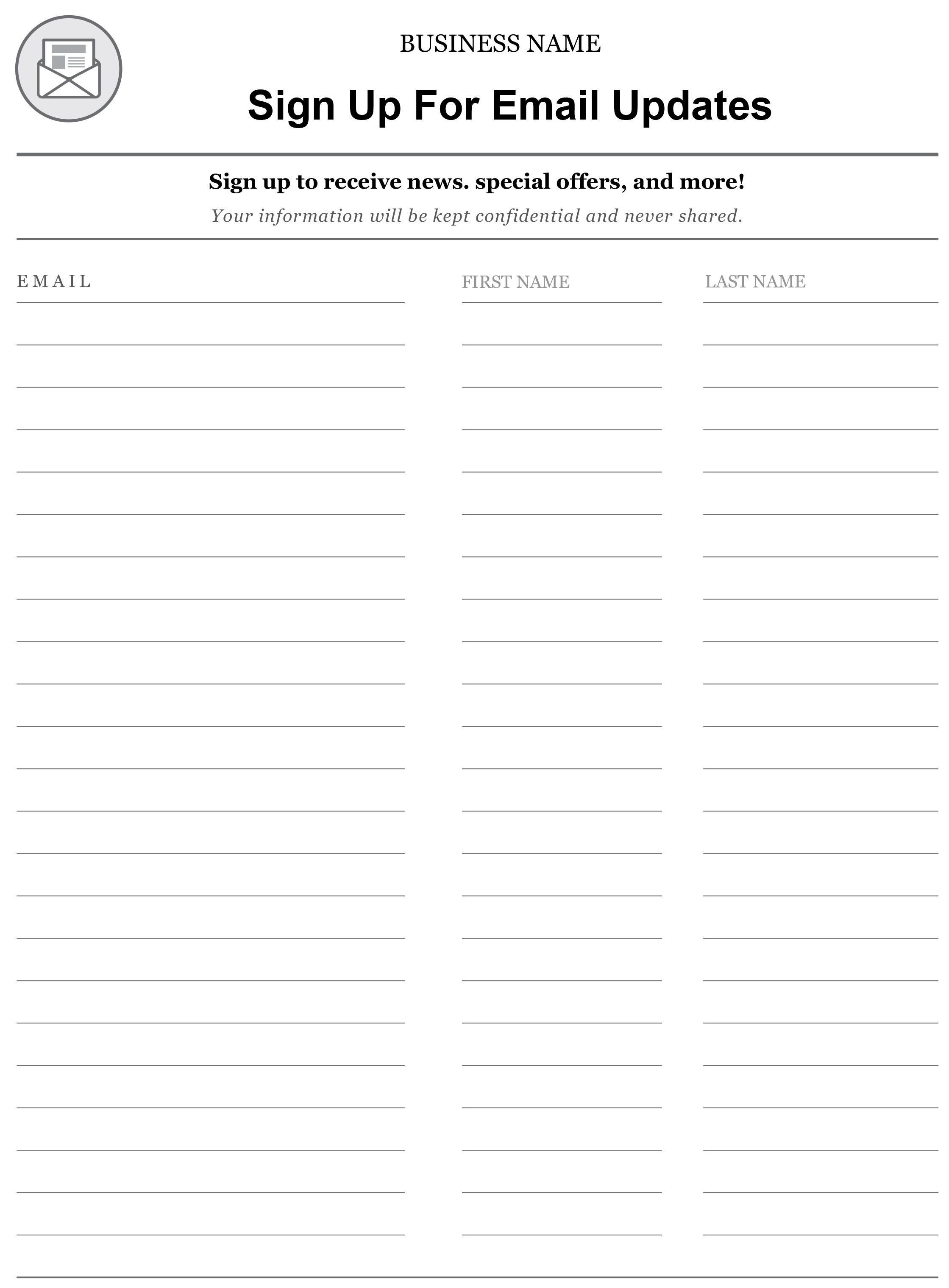 Email Signup Sheet Template Pin by Constant Contact On Email Marketing Tips and Best