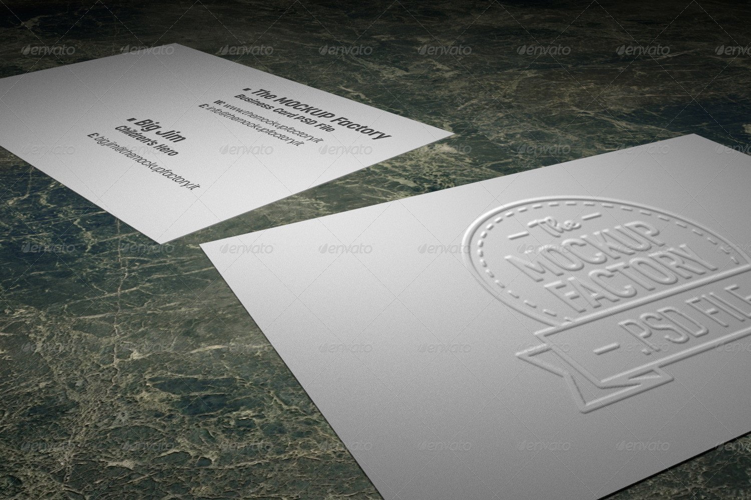 Embossed Business Card Mockup Realistic Embossed Business Card Mockup by