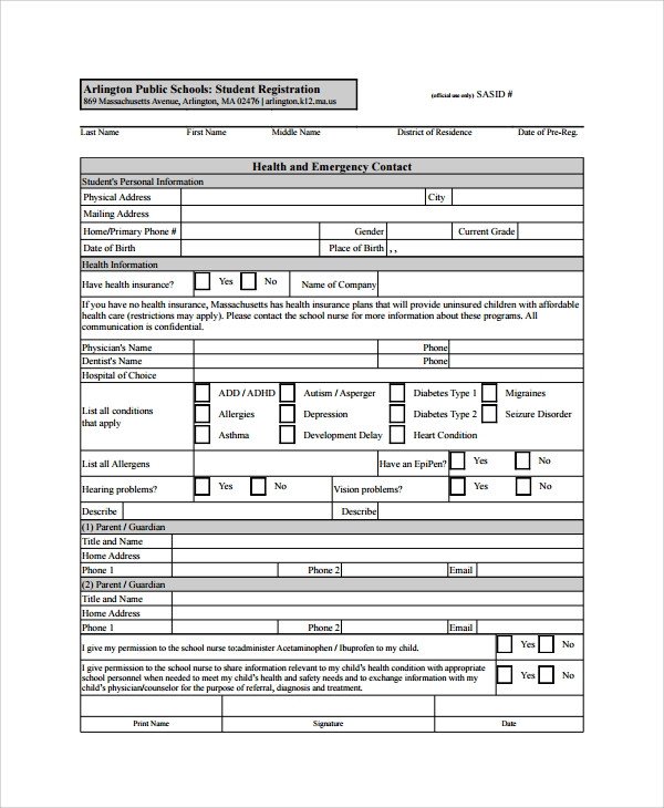 Emergency Contact form Template Word 8 Emergency Contact form Samples Examples Templates