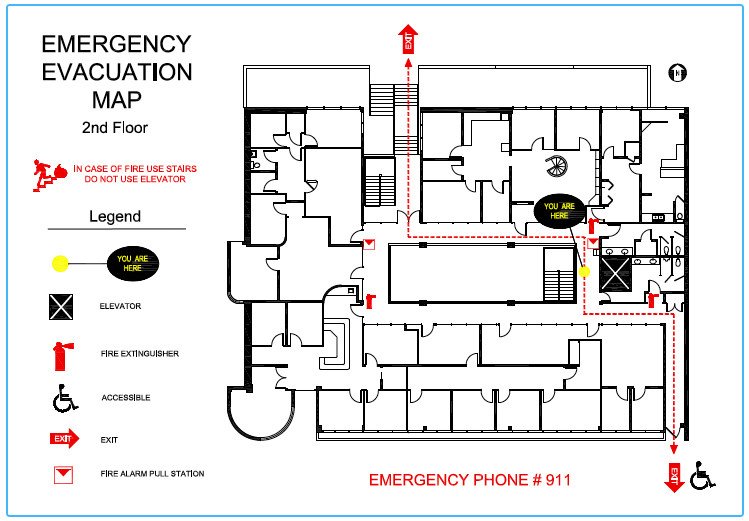 Emergency Evacuation Map Template Emergency Evacuation Maps