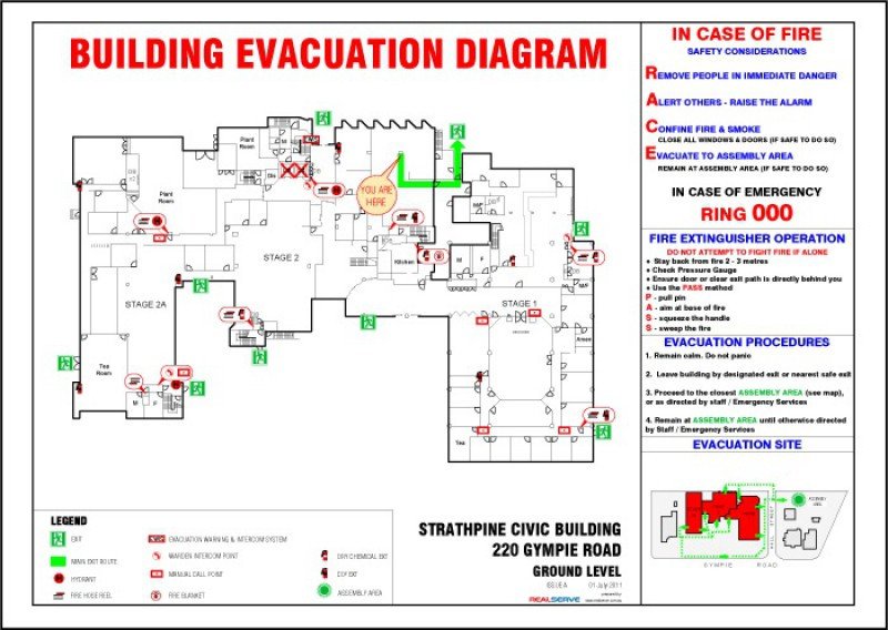 Emergency Evacuation Map Template Realserve Evacuation Diagrams Realserve
