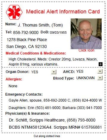 Emergency Medical Card Template 8 Reasons why You Need A Free Medical Alert Card
