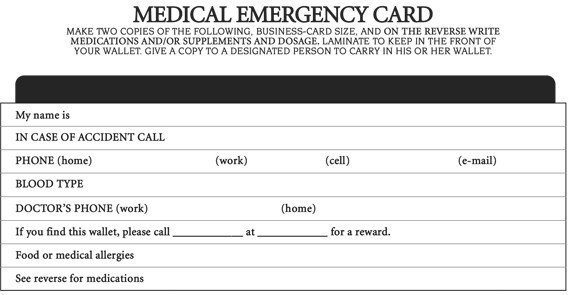 Emergency Medical Card Template Emergency Medical Id Card Template Adorazius
