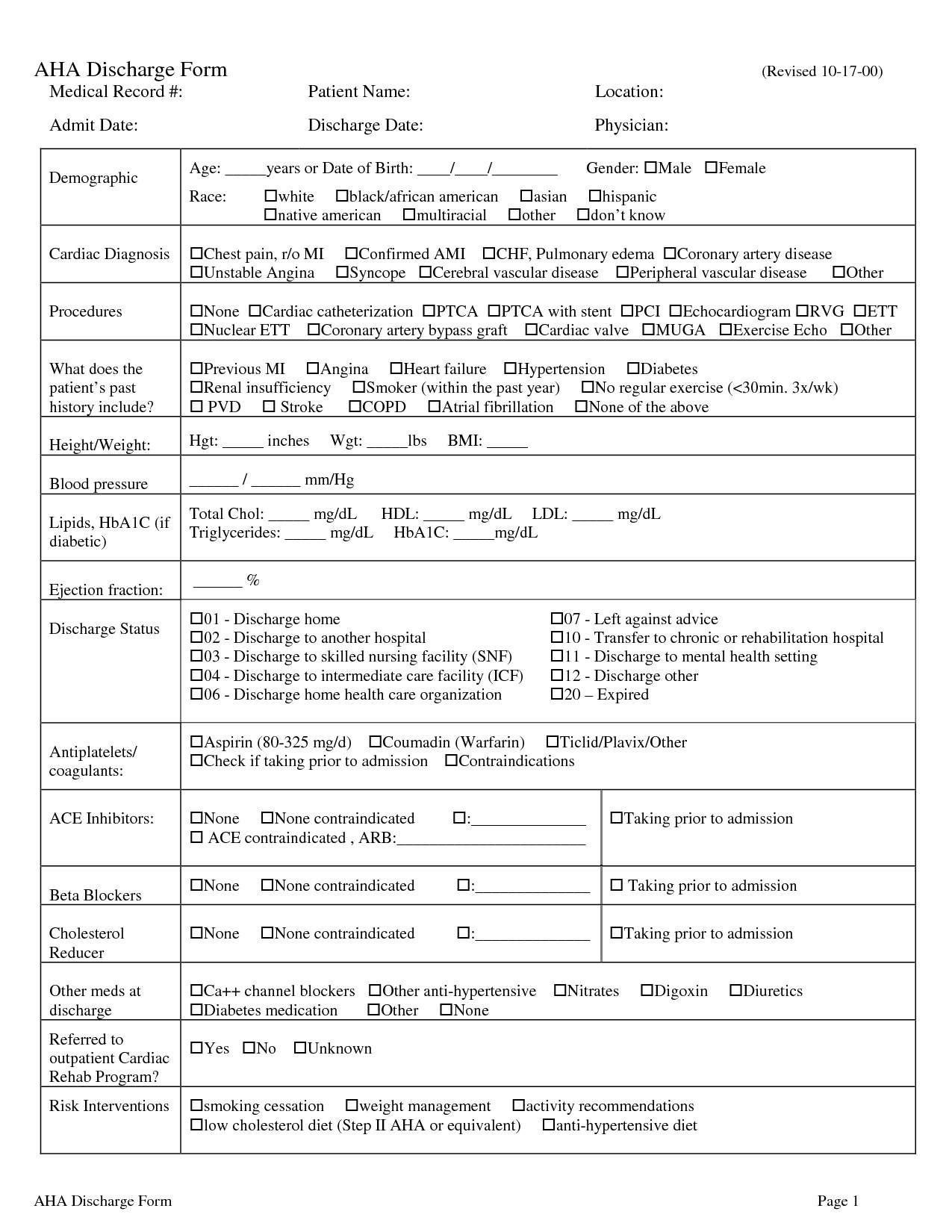 Emergency Room Discharge Papers Template 9 Best Of Free Printable Hospital Discharge forms