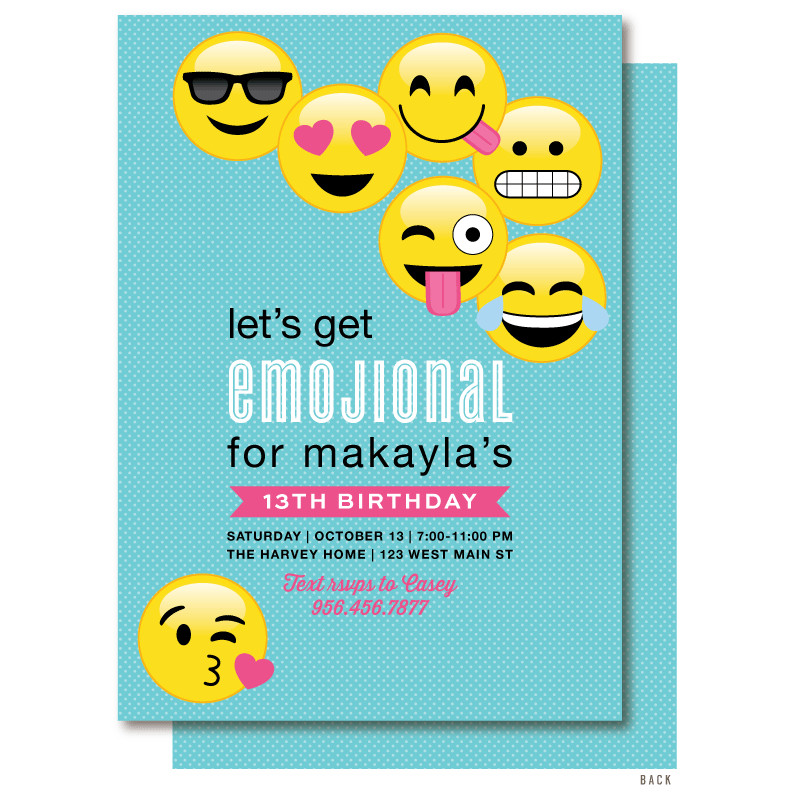 Emoji Birthday Invitation Template Emoji Birthday Invitation