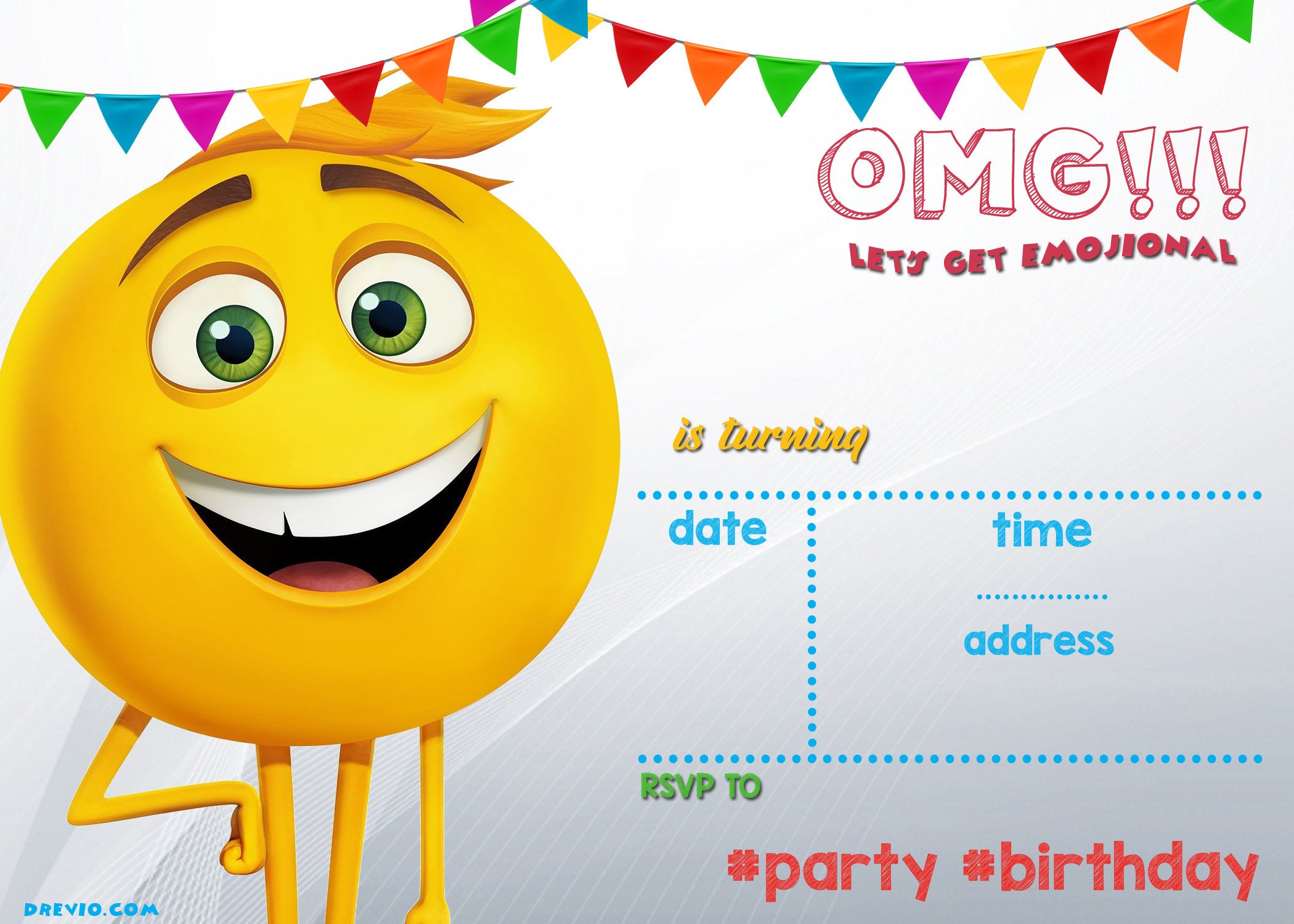 Emoji Birthday Invitation Template Free Printable Emoji Invitation Template