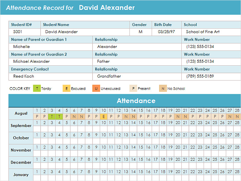Employee attendance Tracker Excel Template 4 Employee Tracking Templates Excel Pdf formats
