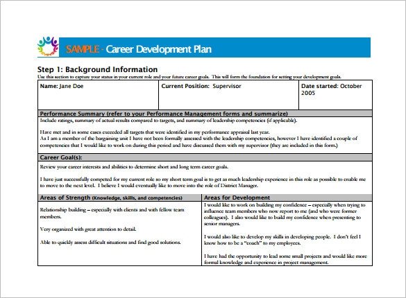 Employee Development Plan Templates Career Development Plan Template 11 Free Word Pdf