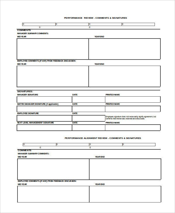 Employee Evaluation Template Excel Performance Review Example 9 Free Word Excel Pdf