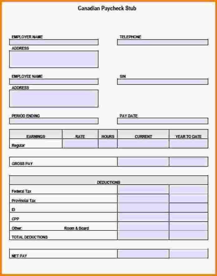 Employee Pay Stub Template 6 Pay Stub Template for 1099 Employee