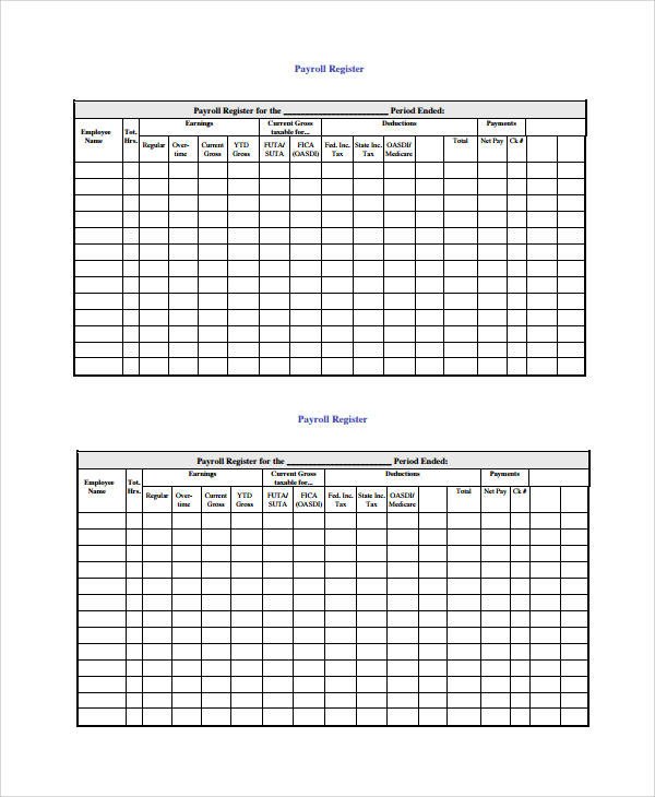 Employee Payroll Ledger Template 43 Free Payroll Templates and Samples Pdf Word Excel