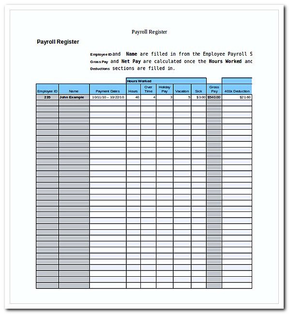 Employee Payroll Ledger Template Payroll Invoice Template Download Over the Web