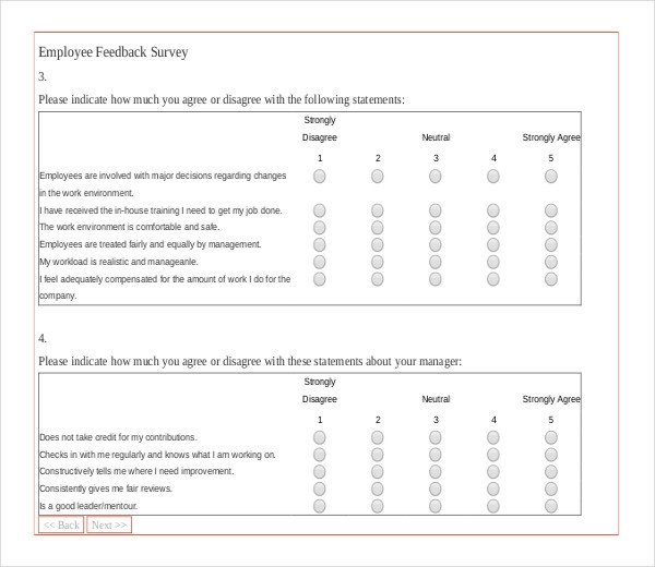 Employee Satisfaction Survey Template 20 Employee Survey Templates &amp; Samples Doc Pdf