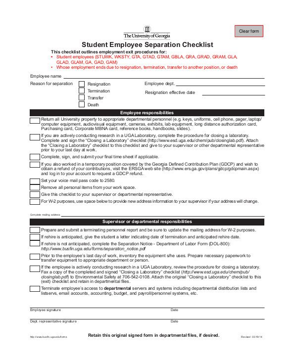 Employee Separation Agreement Template 5 Employment Separation form Templates Pdf Word