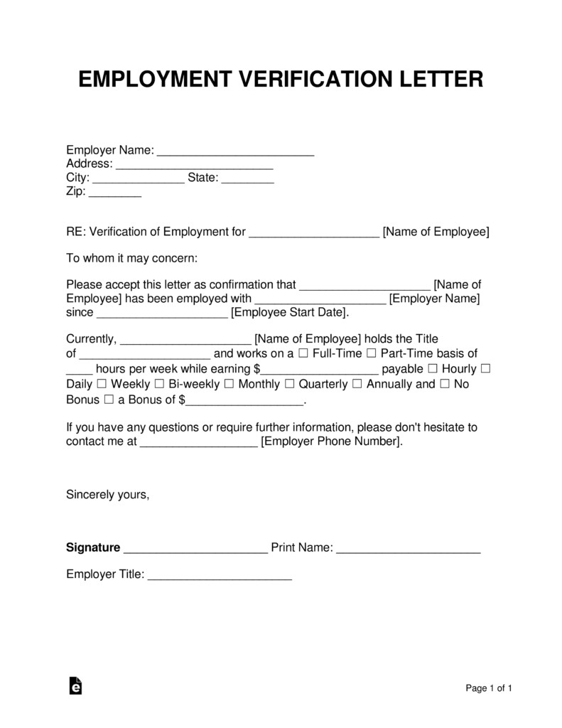Employee Verification Letter Template Free Employment In E Verification Letter Pdf