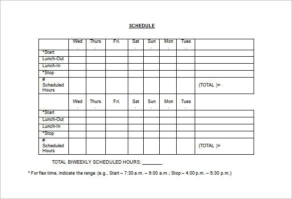 Employee Work Schedule Template Employee Work Schedule Template 17 Free Word Excel