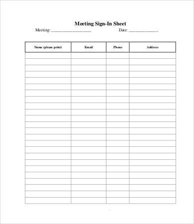 Employees Sign In Sheet Employee Sign In Sheet Template 11 Free Pdf Documents