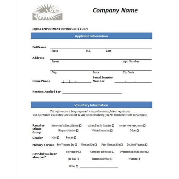 Employment Application Word Template Four Free Downloadable Job Application Templates