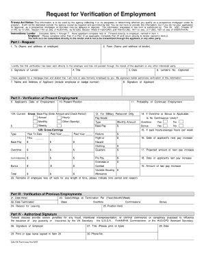 Employment Verification Request form Request Verification Employment formpdffiller Fill