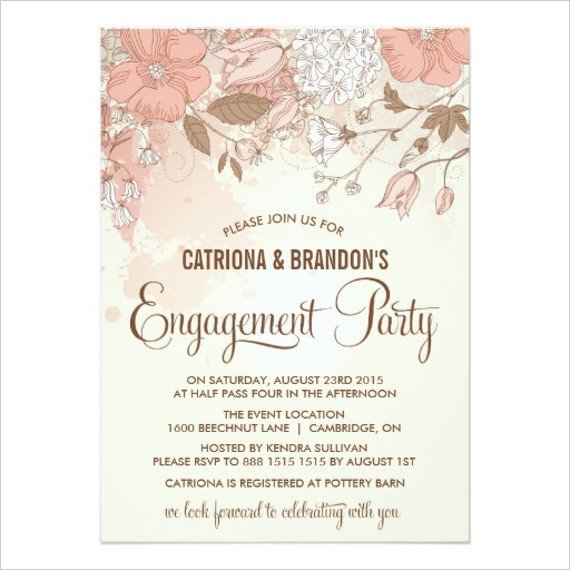 Engagement Party Invitation Templates 50 Printable Engagement Invitation Templates Psd Ai