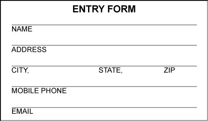 Entry form Template Word Contest Entry form Venue Vixens