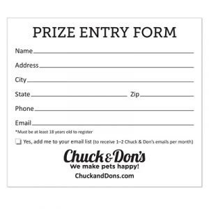 Entry form Template Word Raffle Entry form Template