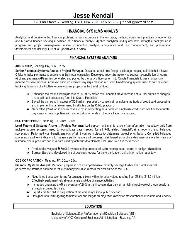 Entry Level Finance Resume Entry Level Financial Analyst Resume