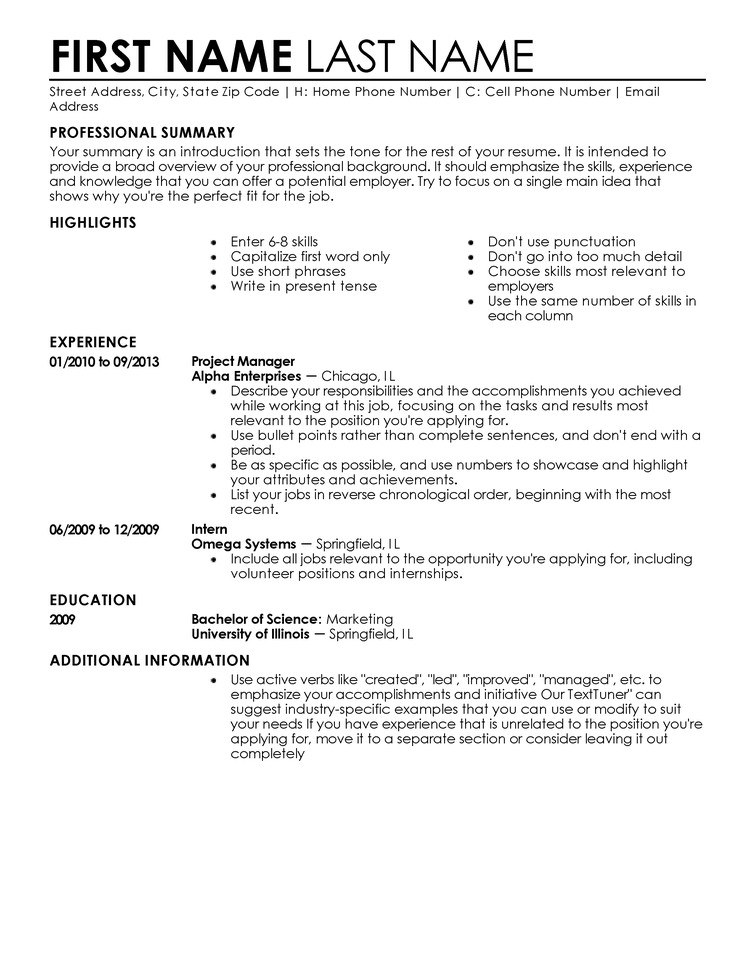 Entry Level Resume Template Entry Level Resume Templates to Impress Any Employer
