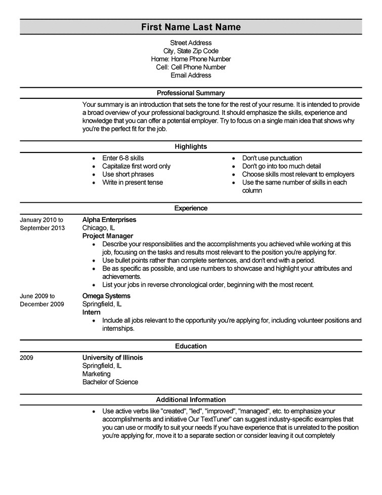 Entry Level Resume Template Entry Level Resume Templates to Impress Any Employer