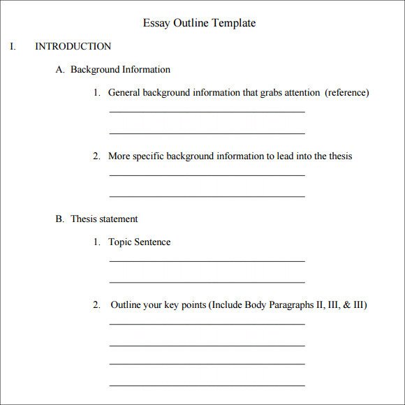 Essay Outline Template Word 18 Useful Outline Templates Pdf Word Apple Pages