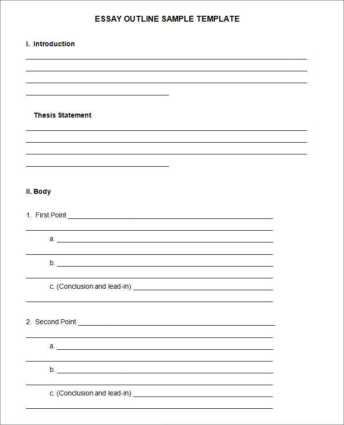 Essay Outline Template Word 21 Outline Templates Pdf Doc