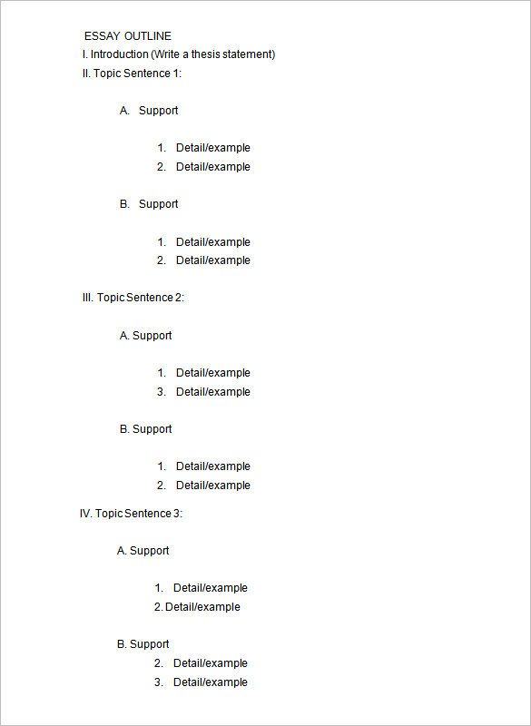 Essay Outline Template Word 35 Outline Templates Free Word Pdf Psd Ppt