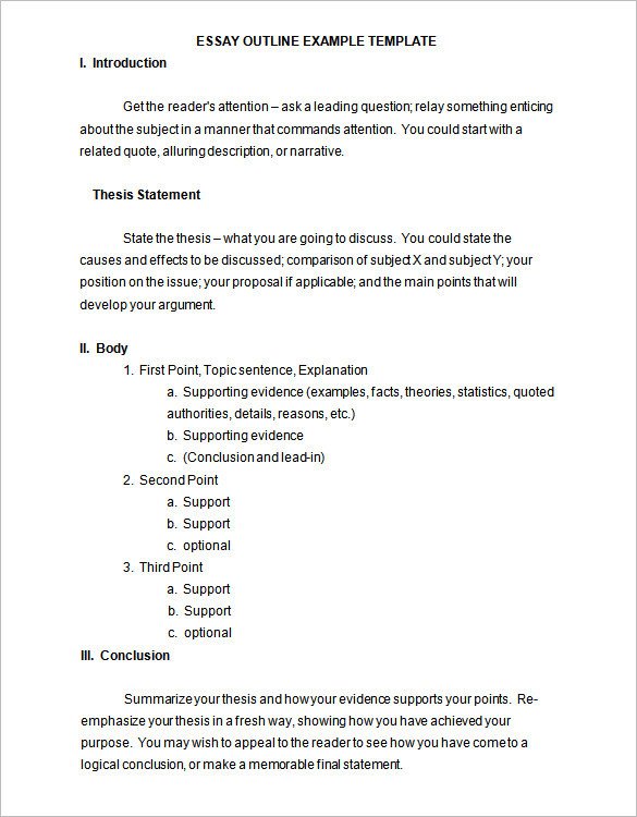 Essay Outline Template Word 35 Outline Templates Free Word Pdf Psd Ppt