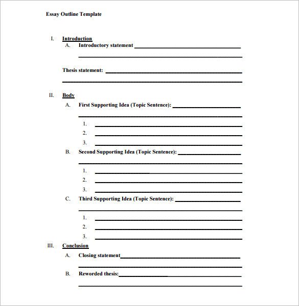 Essay Outline Template Word Essay Outline Template 9 Free Free Word Pdf format Essay Outline Template Word Essay Outline Template 9 Free Free Word Pdf format