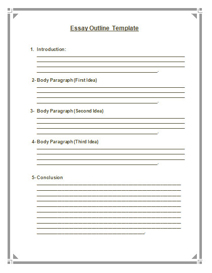 Essay Outline Template Word Free Word Templates
