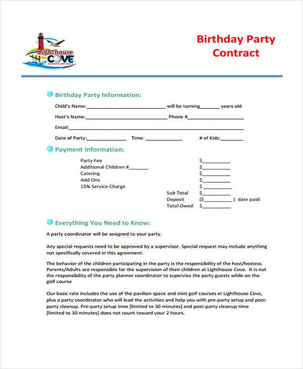Event Planner Contract Template 6 Planner Contract Templates Sample Word Google Docs