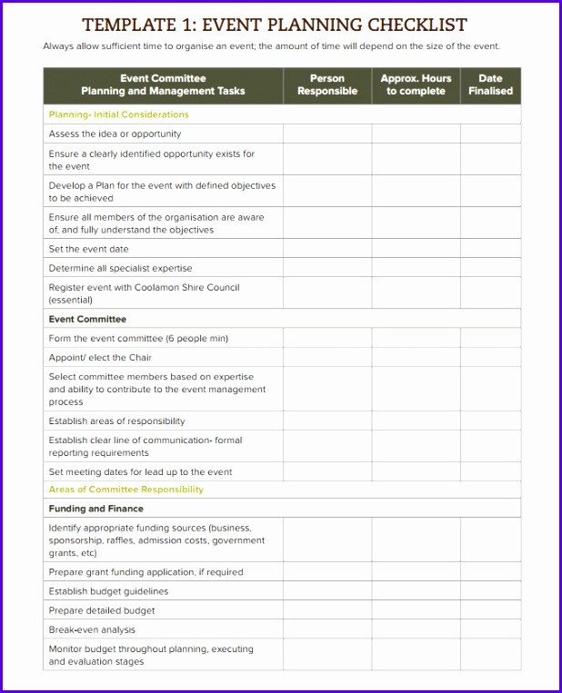 Event Planning Checklist Template Excel 5 Checklist Template In Excel Exceltemplates