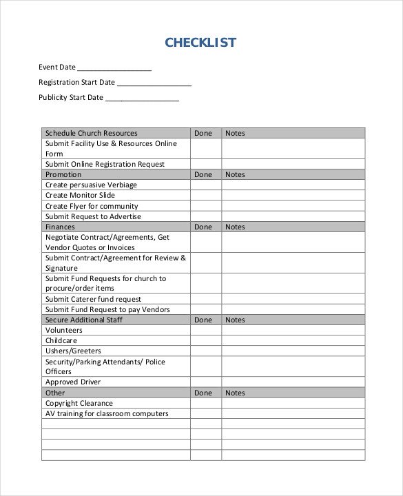 Event Planning Checklist Template Excel event Planning Checklist Pdf