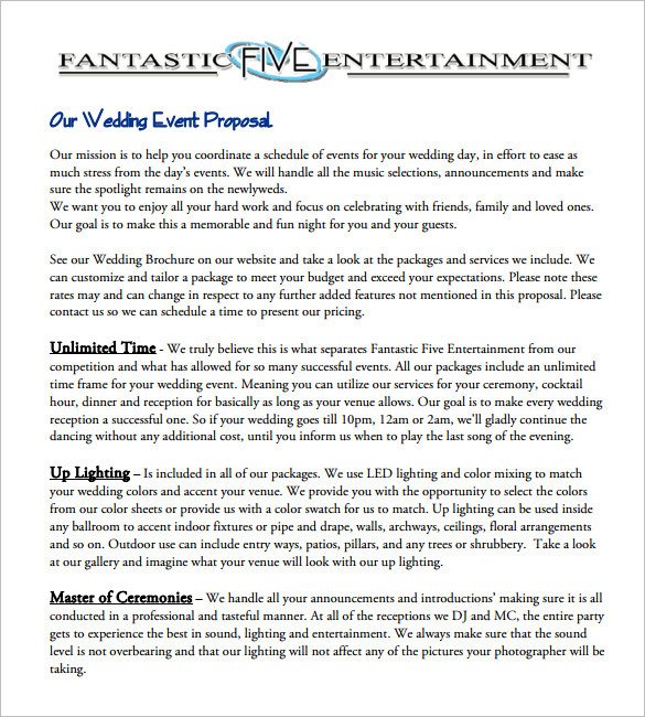 Event Planning Proposal Template 28 event Proposal Templates Pdf Doc